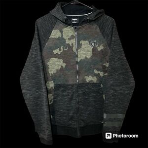 HURLEY camouflage hoodie, zip up Sz Medium GREAT CONDITION!!